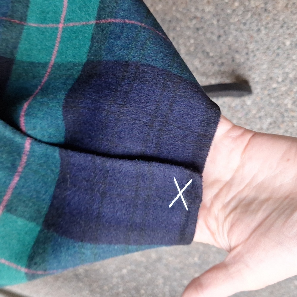 NWOT Talbots Double Face Wool Blend Tartan Coat Blue Green Size 12 Petite - Picture 7 of 14